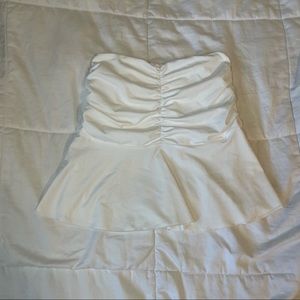 y2k white mini skirt